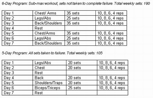 Bodybuilding Workout And Diet Plan